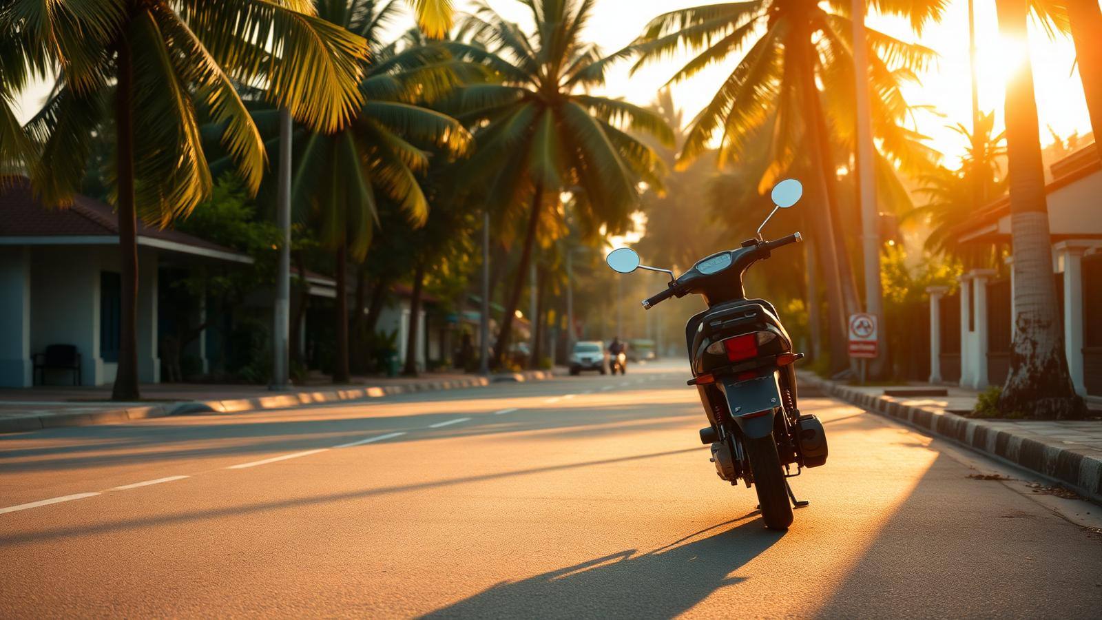 Klinikeingang in Thailand mit tropischer Bepflanzung